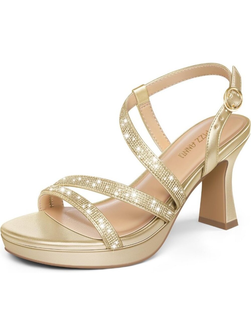 Stylish Open Toe Chunky Heel Sandals - 3 Inch Platform Ankle Strap Pumps for